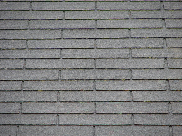 Gray asphalt tile roofing